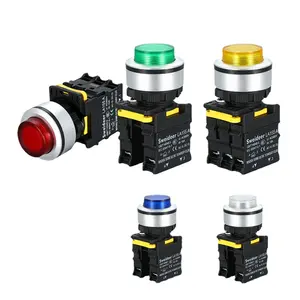 SWEIDEER 30mm High Head Waterproof Momentary Reset Self Locking Power Push Button Switch for Distribution Cabinet