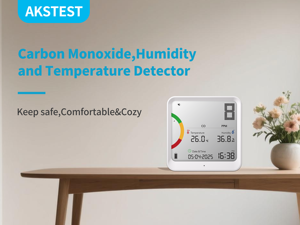 Co Detector thời gian thực Carbon Monoxide Detector với nhiệt độ và độ ẩm cảm biến LCD hiển thị báo động USB Home Car văn phòng du lịch - Product Image 3