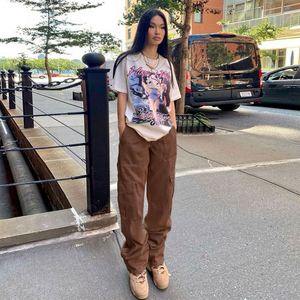 Vente en gros de nouveaux pantalons pour femmes printemps automne 2021 couleur unie coutures de poche basique décontracté ample mi-taille <span class=keywords><strong>jean</strong></span> femmes - Product Image 5