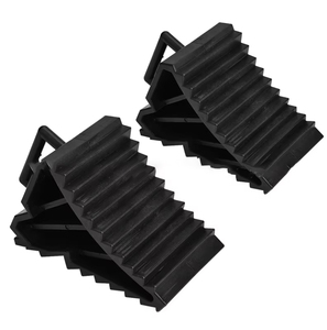 2pcs Car Truck RV/Tripper Wheel Alignment Tire Pad <b>Rubber</b> Slip Stopper Wheel Chocks <b>Blocks</b> Parking Equipment Trailers Campers - Product Image 1