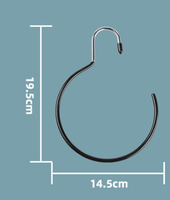 Vente en gros de supports de rangement pour serviettes et cravates en alliage métallique, anneau rond noir blanc, accessoires pour hijab, foulard musulman, cintre pour hijab