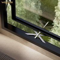 Ventanas Corredizas de Vidrio con Aislamiento Térmico de Aluminio, Estilo Minimalista para Villa, Precio de Fábrica Wazzor