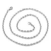 Антиаллергические цепочки-ожерелья из чистого титана и платины 3 мм