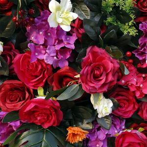 لوحات زيتية للحفلات, لوحات زيتية ثلاثية الأبعاد من الحرير ، زهور حمراء ، استوائية ، أوراق حائط ملفوفة على شكل زهرة ثلاثية الأبعاد ، زينة لحفلات الزفاف ، زهور حمراء ، زينة للحفلات - Product Image 4