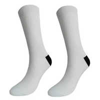 Chaussettes de compression décontractées antidérapantes blanches vierges en polyester pour sublimation, idéales pour l'automne et la personnalisation