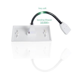 Cable Pigtail de Alta Velocidad de 6 Pulgadas Hembra a Hembra con Cubierta de Placa de Pared de 1 Puerto 4K para Sistemas de Videojuegos y TV Boxes - Product Image 4