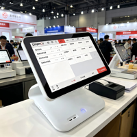 Système de terminal de point de vente DiligenCe DC-1506 avec écran tactile Windows 10, double écran tout-en-un, écran tactile POS avec mémoire