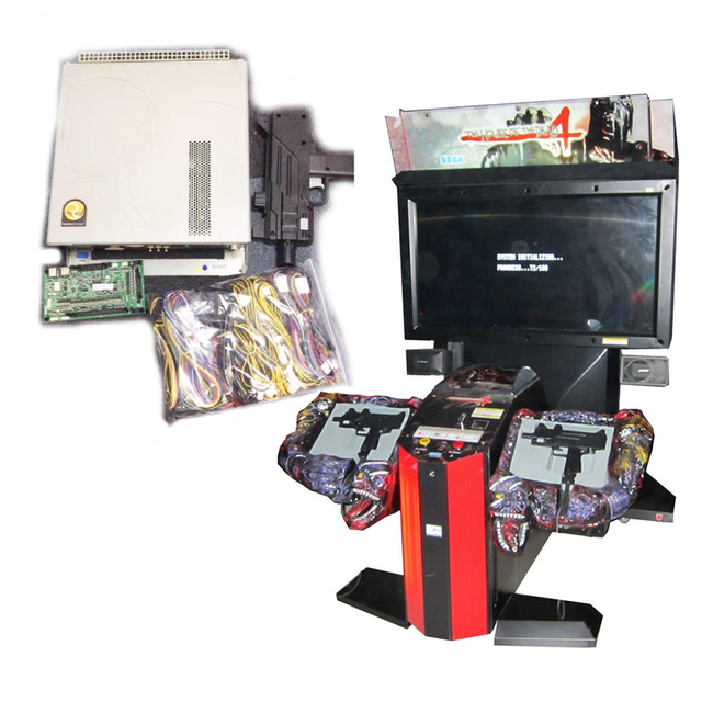 2-Player Arcade Shooting Game Kit Haunted 4 Game Accessories & Gun Motherboard Coin-Operated Simulation Arcade Machine