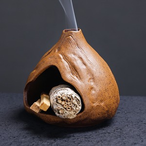 Quemador de incienso de cerámica MSH con tira de madera de Papá Noel peruano para chimenea pequeña - Product Image 4