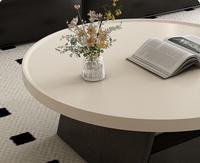 Ensemble de tables basses rondes modernes en verre avec base en bois et structure métallique, meubles de rangement pour salon et hôtel