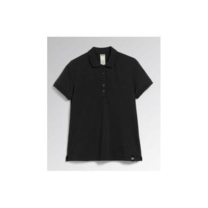DIADORA UTILITY - 702.177674-80013/XL <b>Women</b>’s <b>black</b> short-sleeved <b>polo</b>-<b>shirt</b> in stretch organic cotton pique - Product Image 1