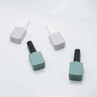 10ml en vrac OEM ODM carré personnalisé Nail Art couche de finition vide Uv Gel polonais bouteille en verre conteneur avec brosse