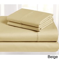 Ensemble de draps de luxe 4 pièces tissés non toxiques personnalisables 100 % coton égyptien 400 fils/cm² uni pour la maison et l'hôtellerie
