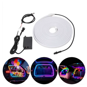 Bande lumineuse LED universelle 4m pour <span class=keywords><strong>voiture</strong></span>, éclairage <span class=keywords><strong>d</strong></span>'ambiance RGB à <span class=keywords><strong>d</strong></span>éfilement, flexible pour coffre de <span class=keywords><strong>voiture</strong></span>, effet eau courante - Product Image 1
