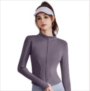 Nuova tuta da Yoga Pilates cappotto elastico Slim Fit protezione solare traspirante comodo abbigliamento sportivo professionale per il Fitness