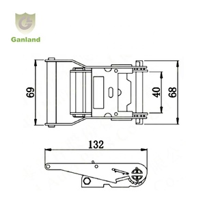 Boucle <span class=keywords><strong>de</strong></span> verrouillage à came 38mm Ceinture à cliquet rétractable Boucle à came Ensemble d'arrimage <span class=keywords><strong>Sangle</strong></span> d'arrimage - Product Image 5