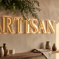 Enseigne murale personnalisée en lettres 3D rétroéclairées par LED, logo lumineux Halo pour magasin de détail, hôtel, café, devanture de commerce