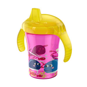 Tasse à eau pour bébé imprimée de dessins animés à quatre couleurs, tasse à boire d'apprentissage en bec de canard antidérapante et étanche, tasse d'entraînement pour enfants - Product Image 1