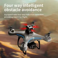 Drone YZ102 - Quadricoptère intelligent avec vol stationnaire par flux optique, évitement d'obstacles quadridirectionnel, Wi-Fi et éclairage LED, télécommande mobile - Idéal pour débutants