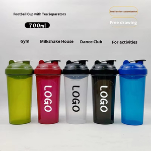 700ml両面プリントサッカーカップシェーカーフィルターティーセパレータープラスチックスポーツフィットネスウォーターカップメーカー再利用可能 - Product Image 3