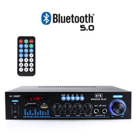AV-568 60W+60W Reproductor de Música Multimedia con Radio USB Directo, Mini Amplificador de Sonido HiFi Profesional para Uso Doméstico