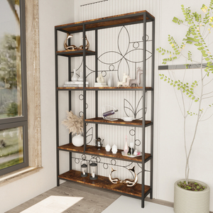 Scaffale in legno moderno libreria marrone per ufficio, - Product Image 6