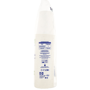 Vasos bioplásticos biodegradables y compostables de 200 ml, blancos, 50 unidades/paquete - Product Image 3