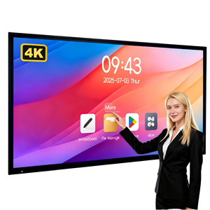 ไวท์บอร์ดดิจิทัลขนาด 98 นิ้ว ระบบแอนดรอยด์และวินโดว์ หน้าจอสัมผัสแบบอินเทอร์แอคทีฟ สำหรับการสอน รุ่นอัปเดต - Product Image 1