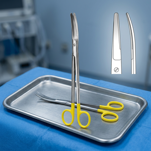 กรรไกรตัดไหมเหล็กสำหรับงานทันตกรรม ยี่ห้อ Steel Dental รุ่น Manual Sims พร้อมหัว TC Inserts - Product Image 2