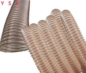 Cheap price 0.4mm 0.6mm Flexible copper wire PU duct hose Woodworking dust collector special for wood products factory