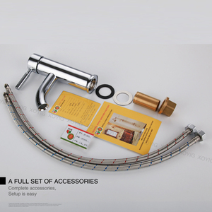 ก๊อกน้ำอ่างล้างหน้าทองเหลือง59ชิ้นแบบวงกลมที่จับเดี่ยวห้องน้ำร้อนและเย็นระเบียงก๊อกน้ำในหอพัก - Product Image 6