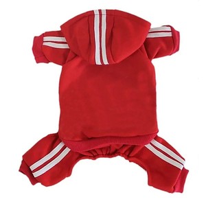 Striped Hoodie Dog <b>Clothes</b> Sport Style Fleece <b>Pet</b> Wear for Dogs All Seasons Comfortable Daily Use - Product Image 3
