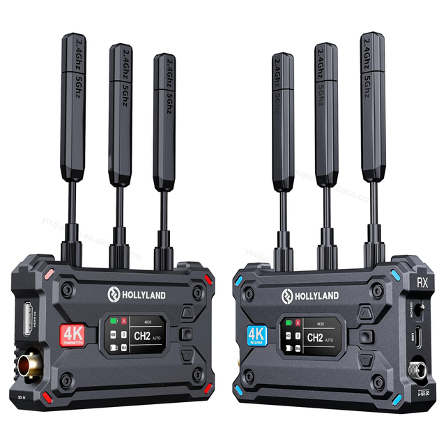 Hollyland Pyro S Wireless Video Transmission System HD-MI SDI 4K30 1080p60 1300ft Los Range 50ms Latency UVC Live Stream