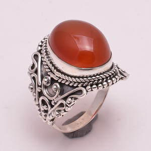 แหวนเงินสเตอร์ลิง925และไคยาไนต์ธรรมชาติทำด้วยมือเครื่องประดับชั้นดีสำหรับงานแต่งงานขายส่ง - Product Image 5