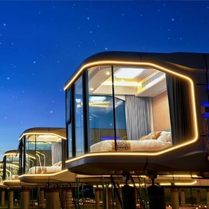 Casa Cápsula Espacial de Lujo al por Mayor, Oficina Móvil, <span class=keywords><strong>Hotel</strong></span> Cápsula Pequeño de 2 Dormitorios para Viajes - Product Image 1