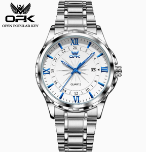OPK 6003 Luxus Herren Quarz Edelstahl Wasserdicht 40mm Lederarmband Nachtlicht Mode Business Sport-Uhr - Product Image 3