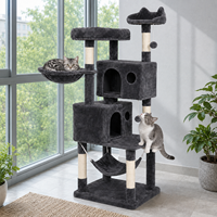 Structure d'escalade pour chat en bois, coins arrondis, sécurisée pour les familles