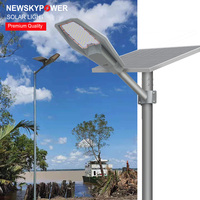 Lampu Jalan tenaga surya 100W, menampilkan pengaturan kecerahan cerdas fungsi Timer Panel efisiensi tinggi untuk penerangan Taman