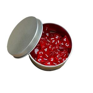 25 pièces par boîte en métal triangle unique donjon et dragon rpg <span class=keywords><strong>dés</strong></span> acryliques sur mesure 1-<span class=keywords><strong>4</strong></span> chiffres <span class=keywords><strong>4</strong></span> visages <span class=keywords><strong>dés</strong></span> face - Product Image 1