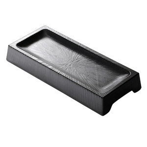 Rectangular Melamine Tray For Hotel Restaurant Party Serving Dishes Food <b>Plates</b> With Wood Grain Design - Product Image 5