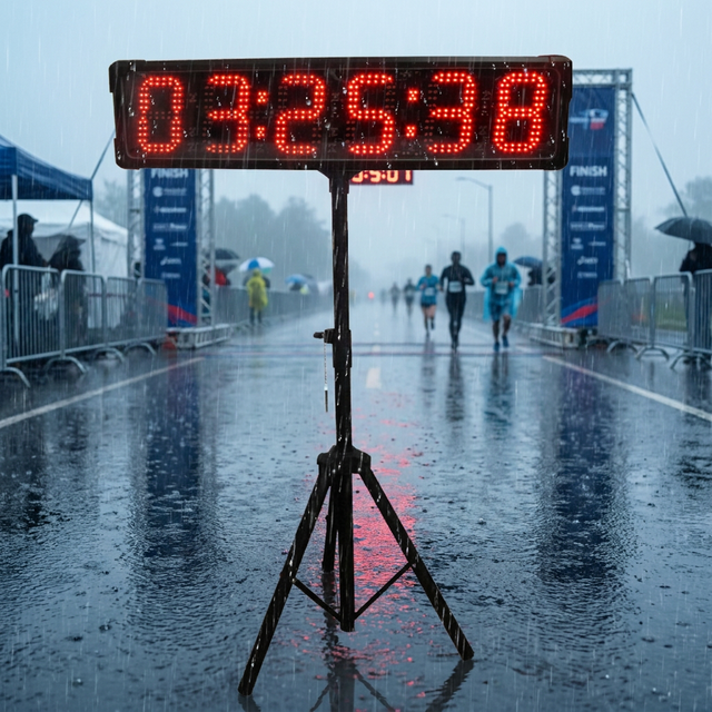 GANXIN Waterproof Double Sided Digital Race Clock LED Countdown Marathon Timer With Stopwatch Countup Timing Function