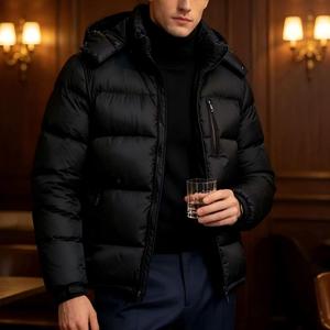 Fournisseur chinois de doudounes de luxe pour hommes, logo personnalisable, hiver, rétro, extérieur, luxe léger, design de créateur, à capuche, résistant au froid - Product Image 3