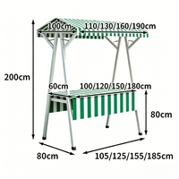 YTSF-H18 Stand de promotion mobile et pliable pour marché extérieur, stand commercial, centre commercial, table de promotion portable et flexible