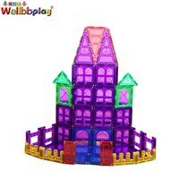Tuiles magnétiques Blocs de construction magnétiques Jouets de construction en plastique ABS pour enfants de 5 à 7 ans - Thème des bâtiments célèbres Cadeau éducatif