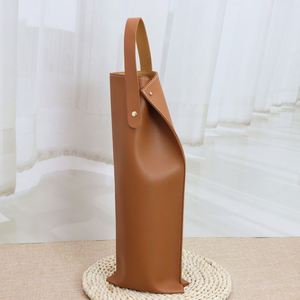 RTS Fashion PU Leather Wine Bottle Carrier Portable Tote Bag for Champagne Wine <b>Beer</b> Welcome Gifts Promotional Party Use - Product Image 4