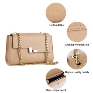 PU Luxury Lattice Handle Portable Cosmetic <b>Bag</b> with Chains and Zipper Closure <b>for</b> Travel - Product Image 2