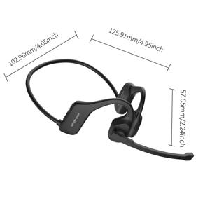 Auriculares de Conducción Ósea Abiertos, Auriculares Deportivos Intrauditivos Resistentes al Agua con Cancelación de Ruido para Negocios - Product Image 5