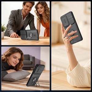 Nueva Funda Mate para Teléfono Samsung S26 S23 S24 S25 Ultra Plus A57 A37 A36 A56 con Soporte Giratorio y Cubierta Protectora Deslizante para Cámara - Product Image 4