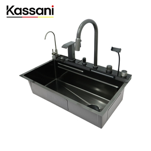 Fregadero de Cocina Innovador Hecho a Mano con Secador de Manos Integrado, Revestimiento Nano, Diseño de un Solo Tazón para Cocina Moderna - Product Image 1