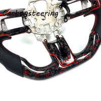 Volant de course personnalisé à fond plat en fibre de carbone de qualité supérieure pour Ford Mustang S550 GT EcoBoost 2015-2023, ajustement OEM